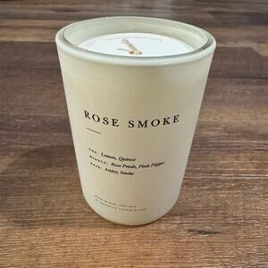 NEW Brooklyn Candle Studio Rose Smoke Scented Candle White Jar Single Wick